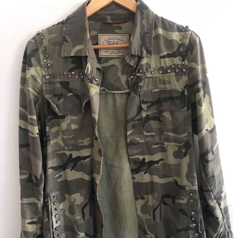 Studded Camouflage Jacket